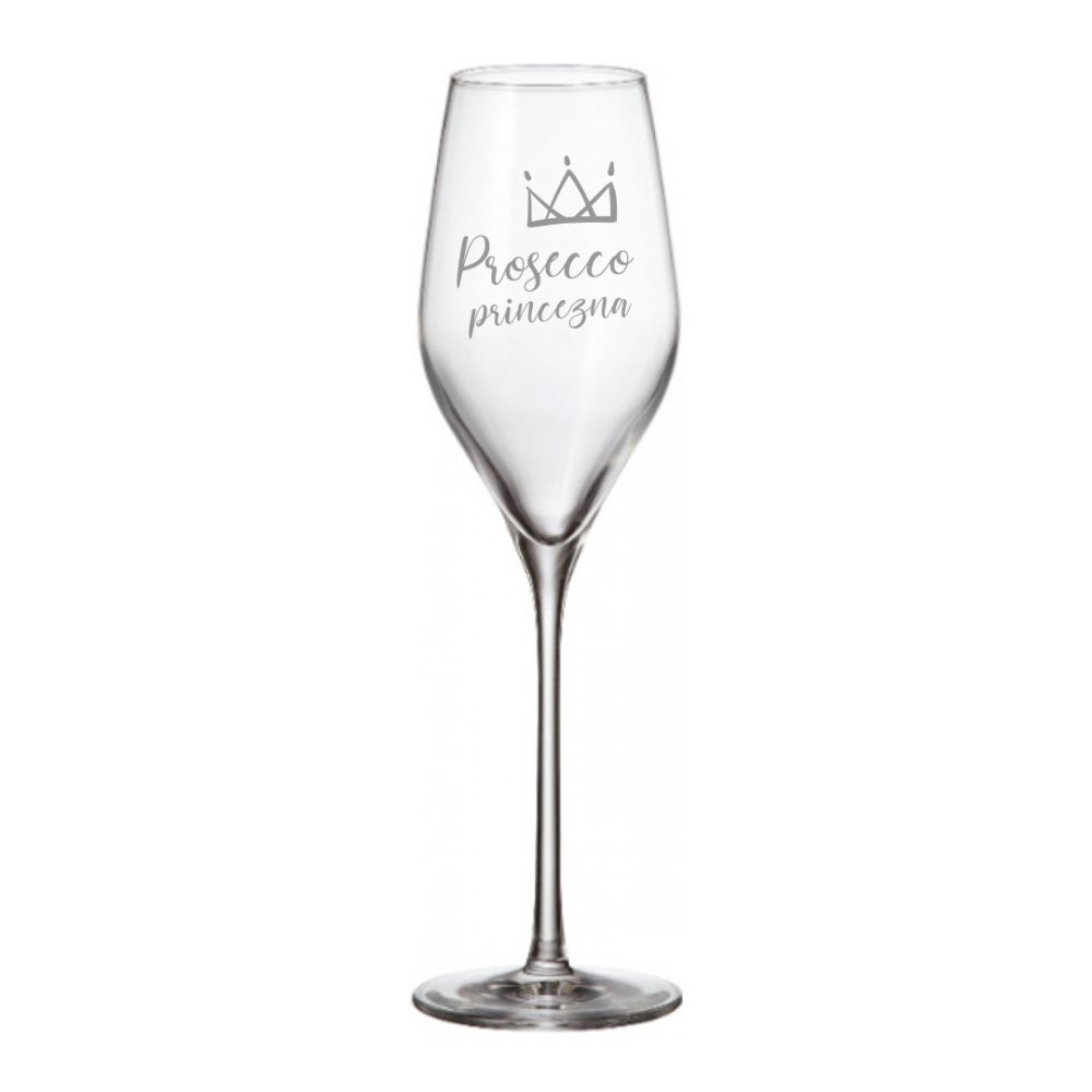 SKLENICE NA SEKT S NÁPISEM “PROSECCO PRINCEZNA”