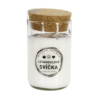 SVÍČKA LEVANDULOVÁ VE VINNÉM SKLE