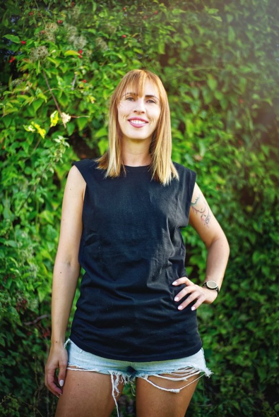 ČERNÝ UNISEX NÁTĚLNÍK IKONY - Velikost: L