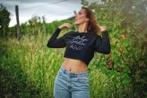 DÁMSKÁ MIKINA CROP S LOGEM MILUJU PÁLAVU