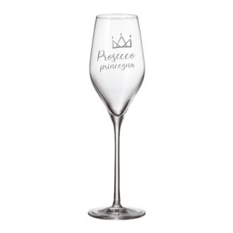 SKLENICE NA SEKT S NÁPISEM “PROSECCO PRINCEZNA”