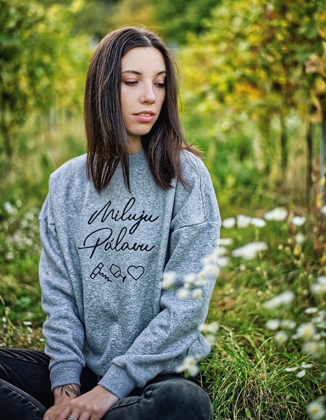 DÁMSKÁ MIKINA OVERSIZED SE STAHOVACÍ GUMIČKOU ŠEDÁ - Velikost: S