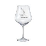 SKLENICE NA VÍNO S NÁPISEM “NEPIJU, DEGUSTUJU”